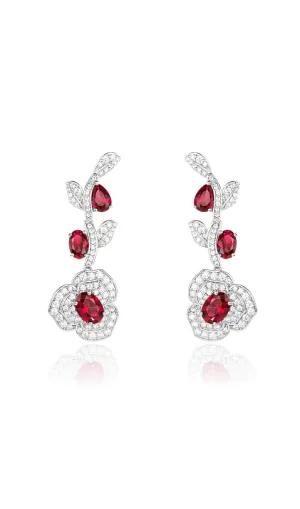 AZORITE ROSE GEM EARRINGS Gloria Lanvin