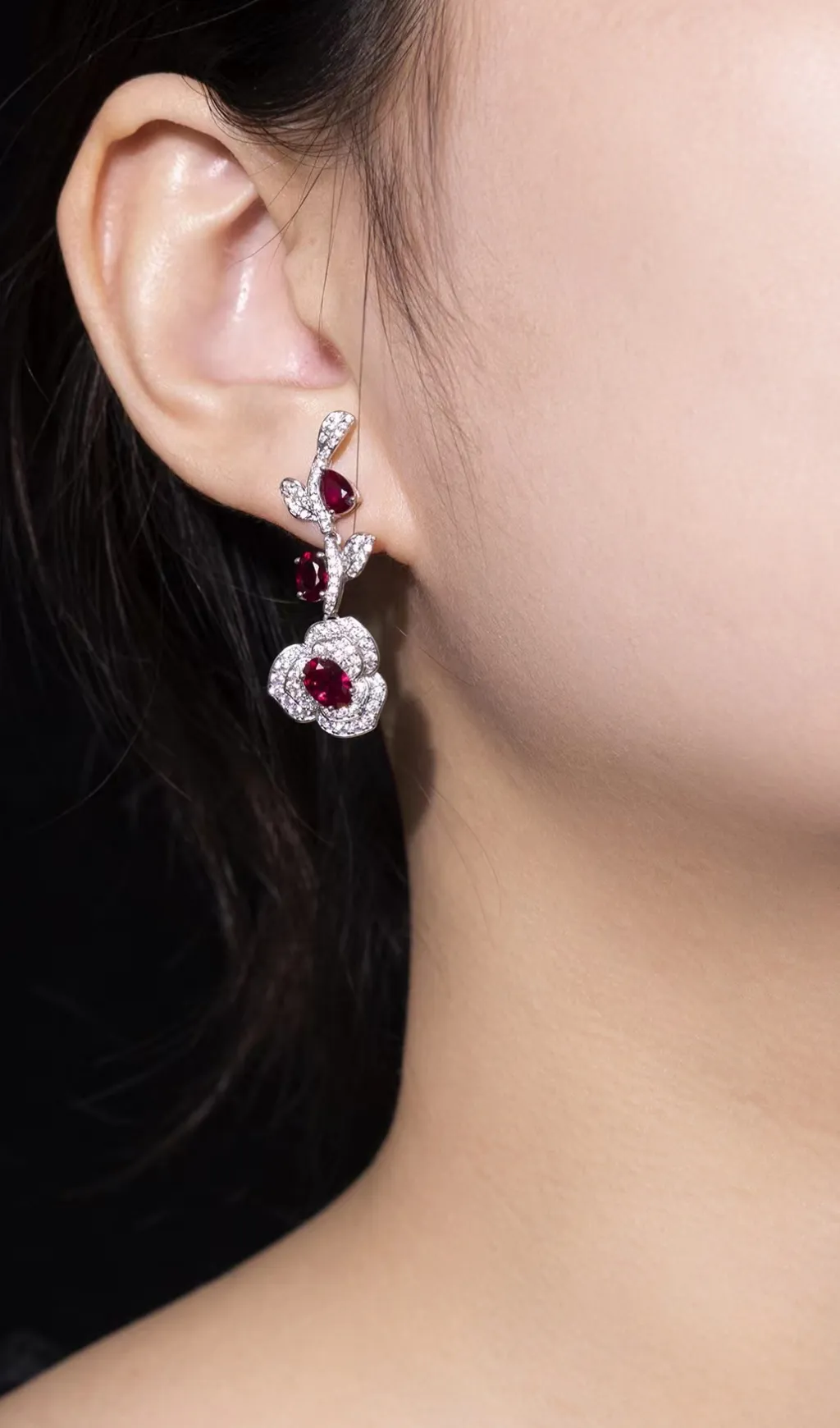 AZORITE ROSE GEM EARRINGS Gloria Lanvin