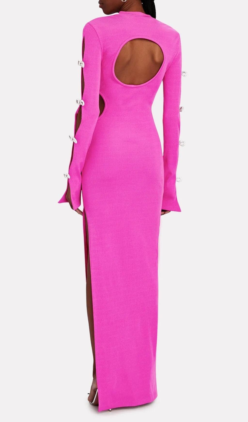 BANDAGE CUT OUT MAXI DRESS IN PINK Gloria Lanvin