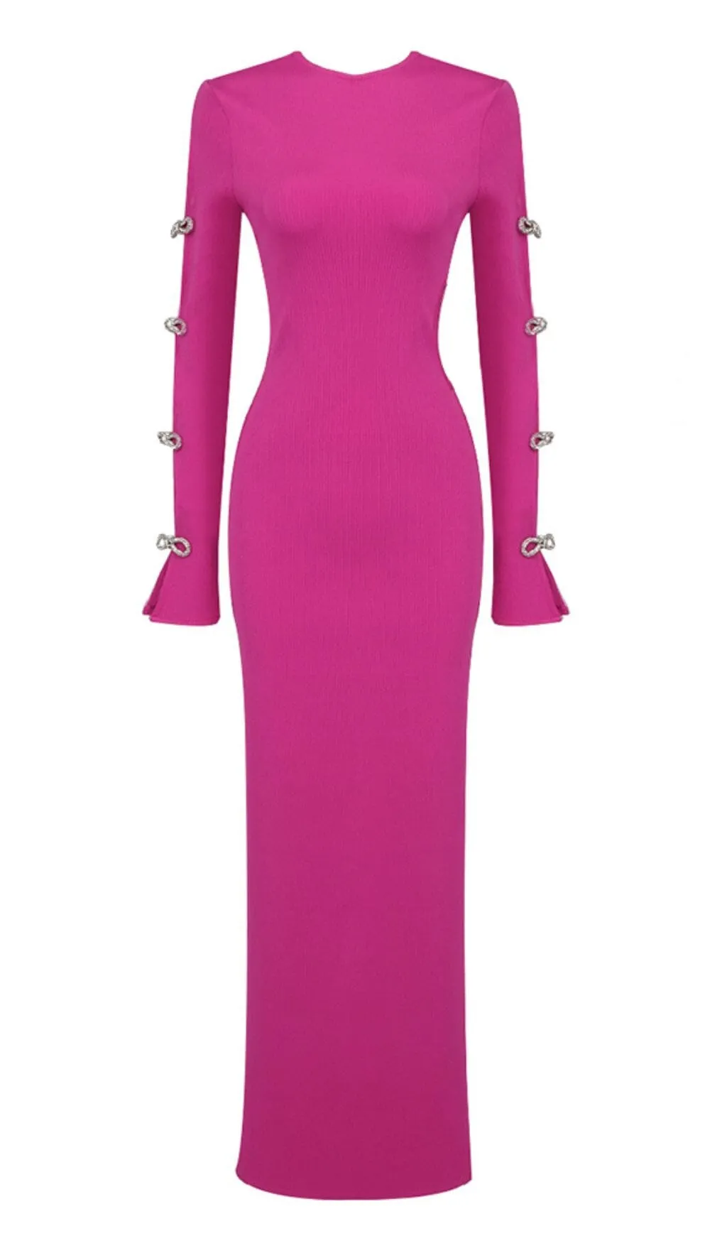 BANDAGE CUT OUT MAXI DRESS IN PINK Gloria Lanvin