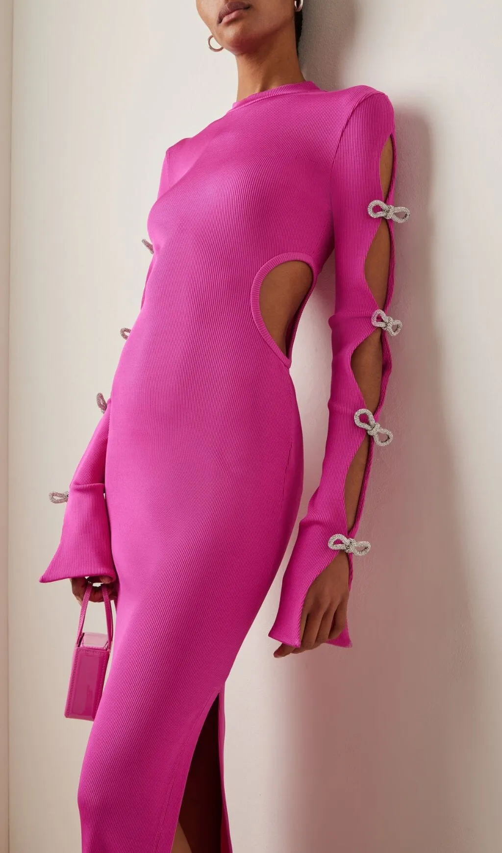 BANDAGE CUT OUT MAXI DRESS IN PINK Gloria Lanvin