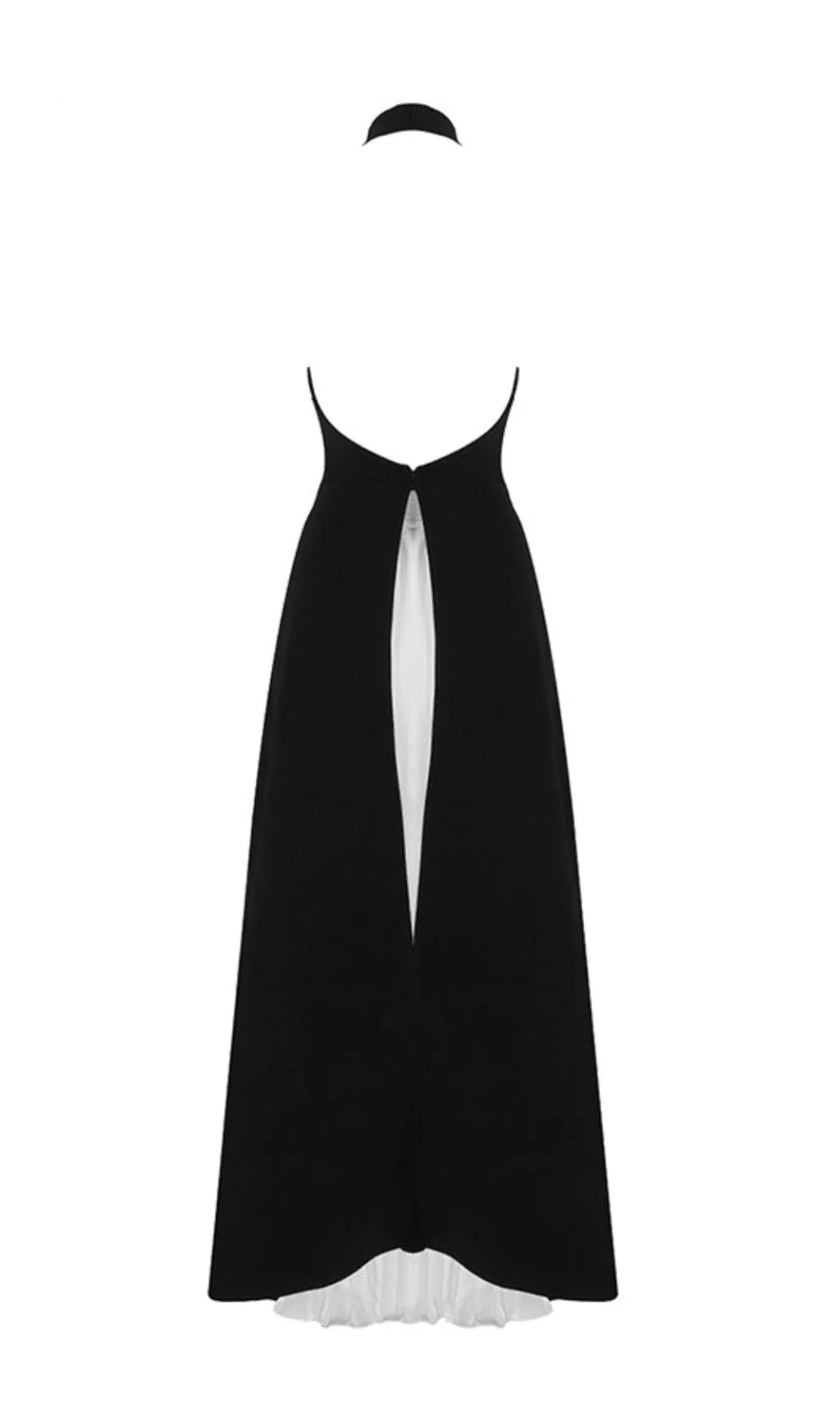 BANDAGE HIGH NECK PLEATED PEPLUM MAXI DRESS Gloria Lanvin