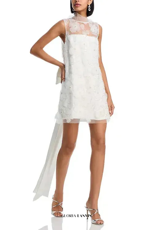 Beaded Tulle Mini Dress Gloria Lanvin