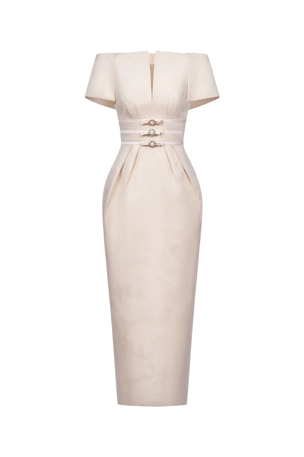 Beatrice Sheath Boat Neck Brocade maxi Dress Gloria Lanvin