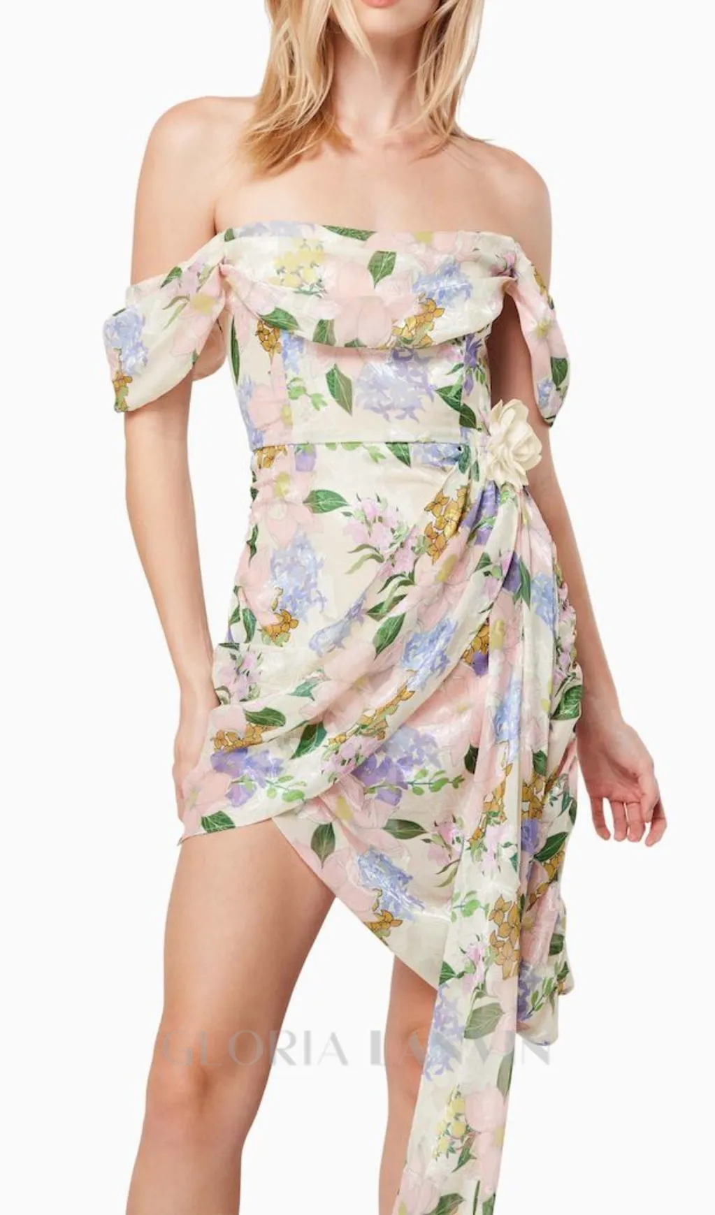BELLADONNA FLORAL PRINT MINI DRESS Gloria Lanvin