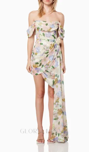 BELLADONNA FLORAL PRINT MINI DRESS Gloria Lanvin