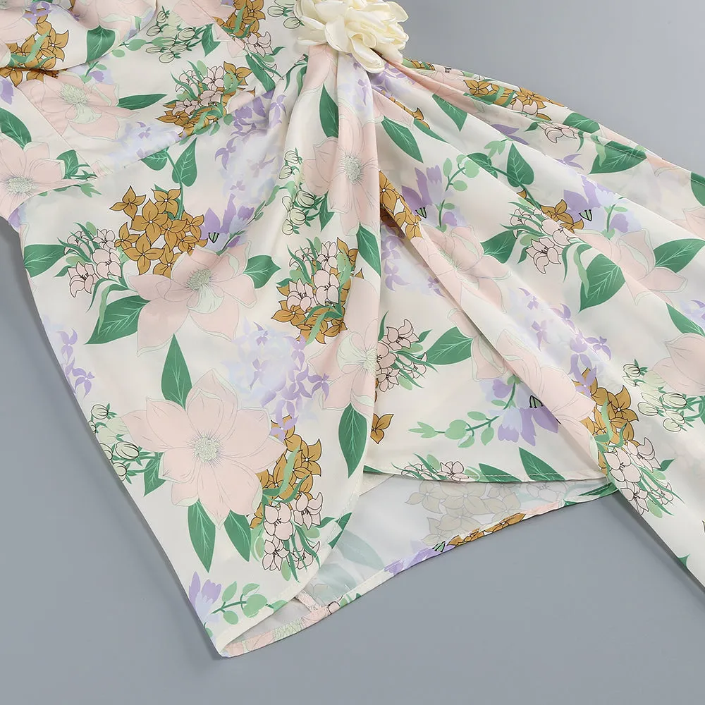 BELLADONNA FLORAL PRINT MINI DRESS Gloria Lanvin