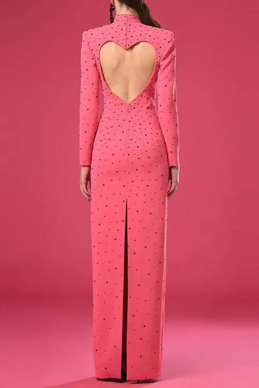 Berenice Heart Cutout  Long Sleeve Maxi Dress Gloria Lanvin