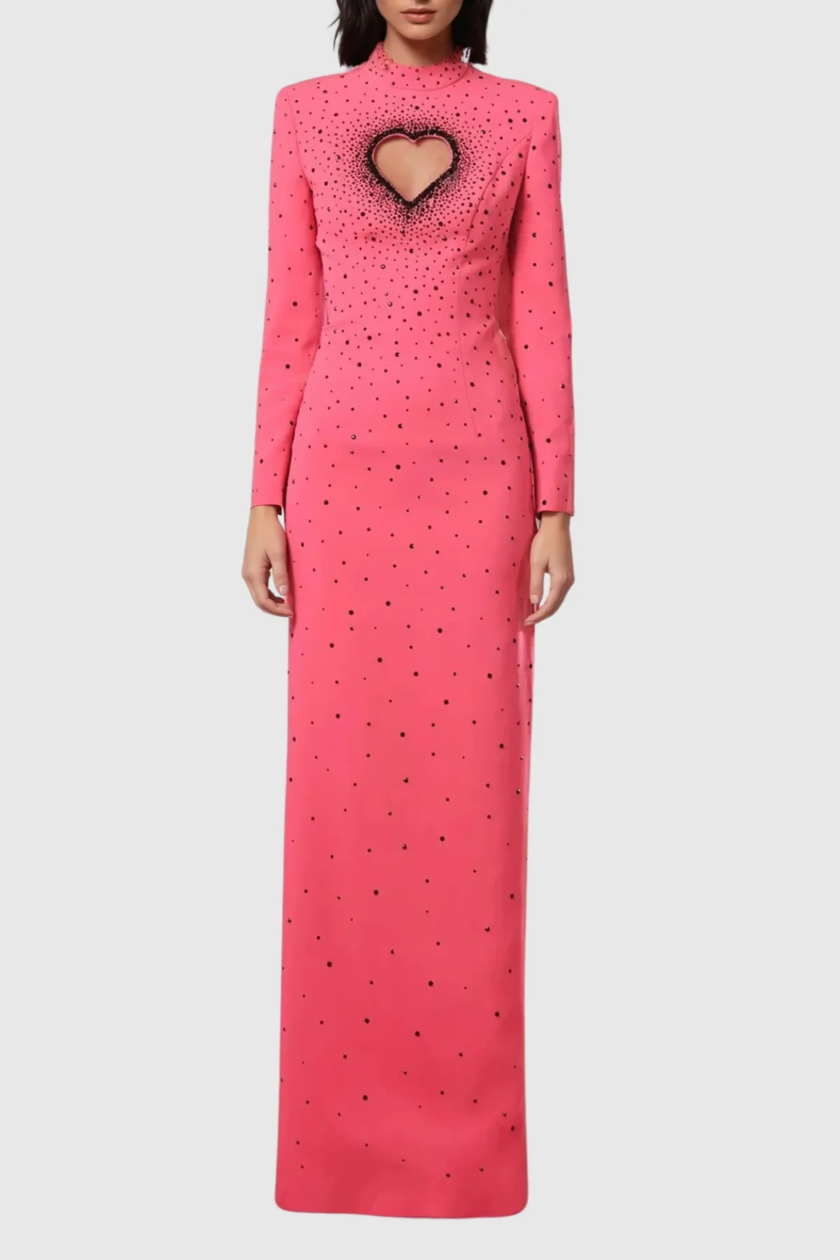 Berenice Heart Cutout  Long Sleeve Maxi Dress Gloria Lanvin