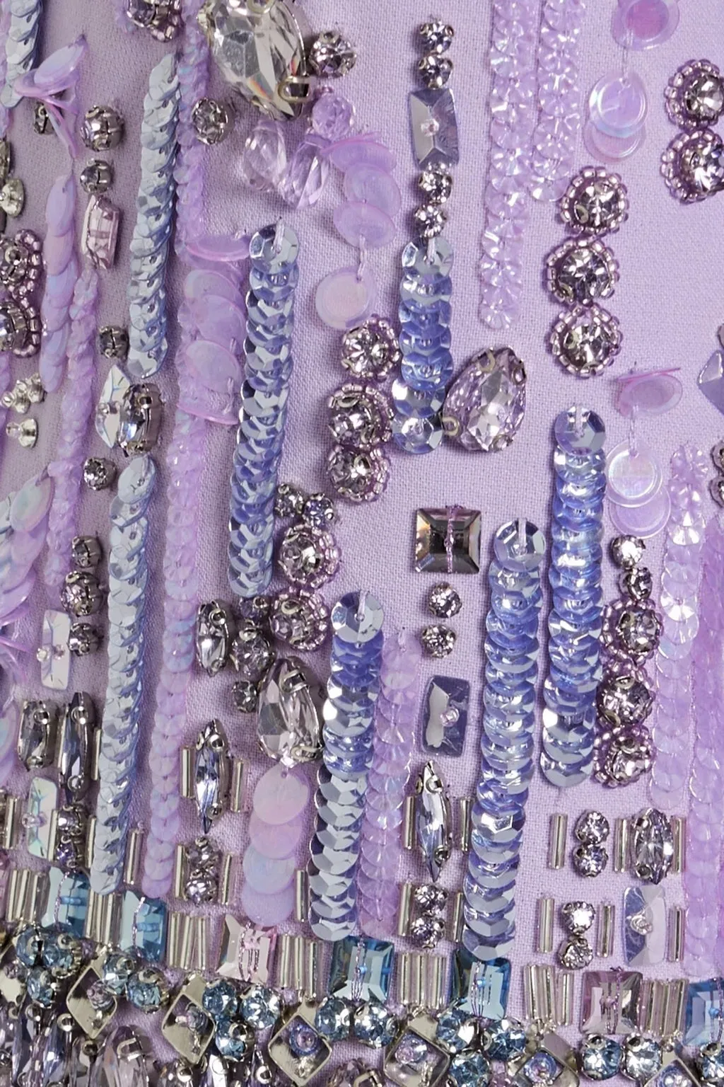 bergman embellished crepe midi dress in lavender Gloria Lanvin
