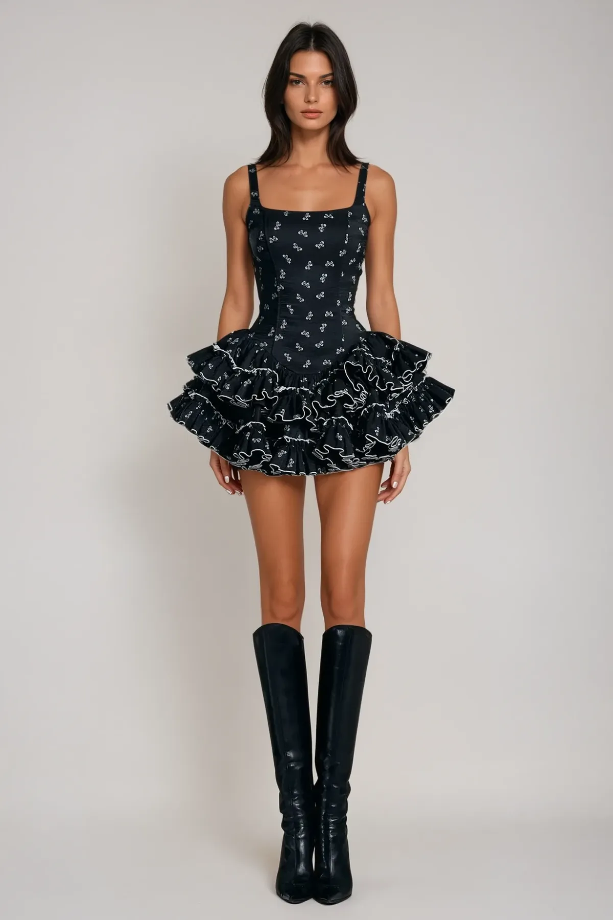 Berkeley Ruffle Mini Dress Gloria Lanvin