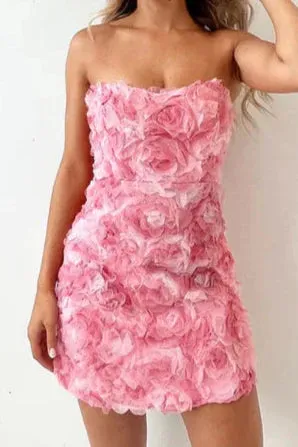 beverly Floral embellished Mini Dress in pink Gloria Lanvin