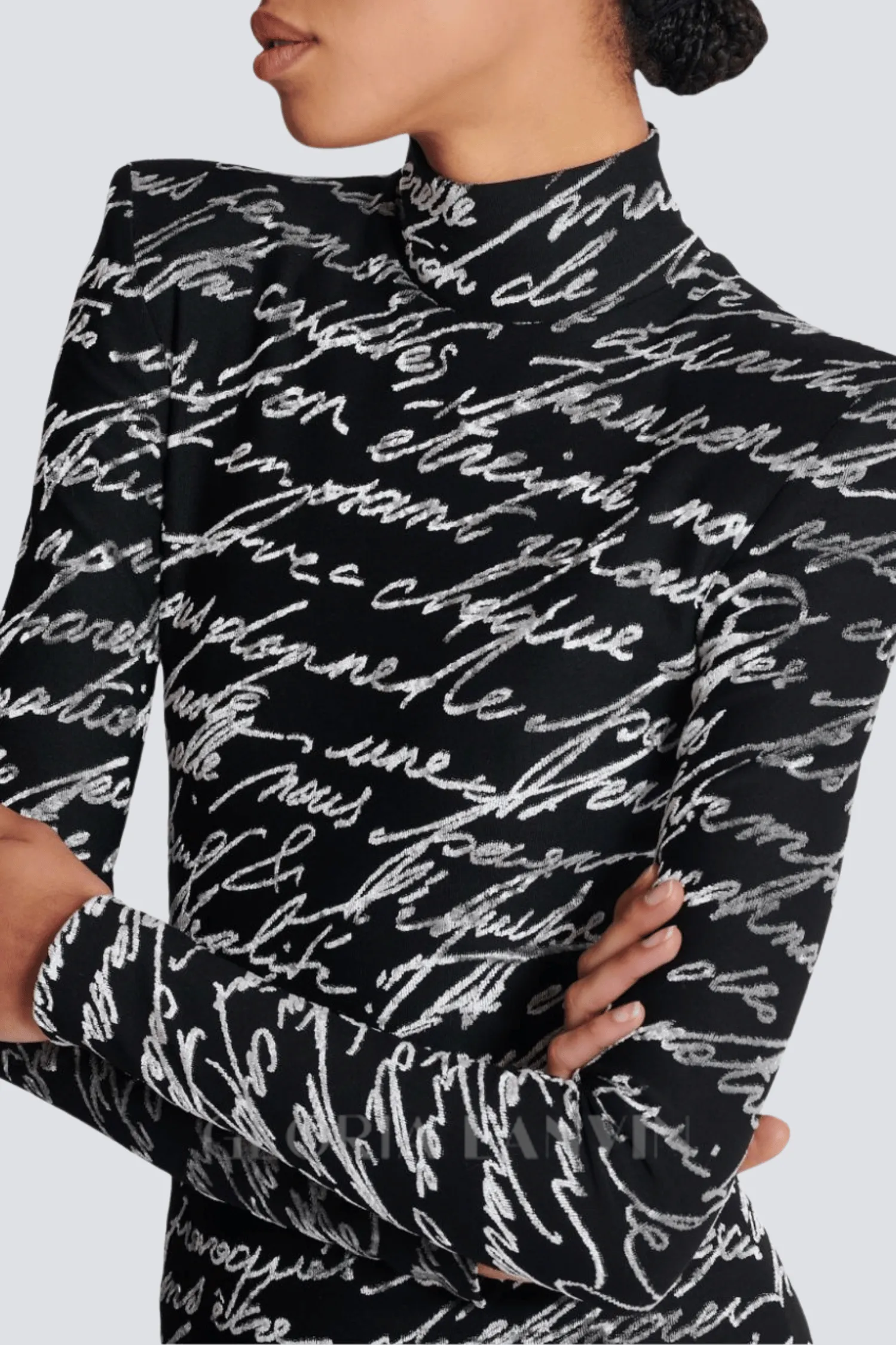 Bexley Print Velvet Long Sleeve Maxi Dress Gloria Lanvin