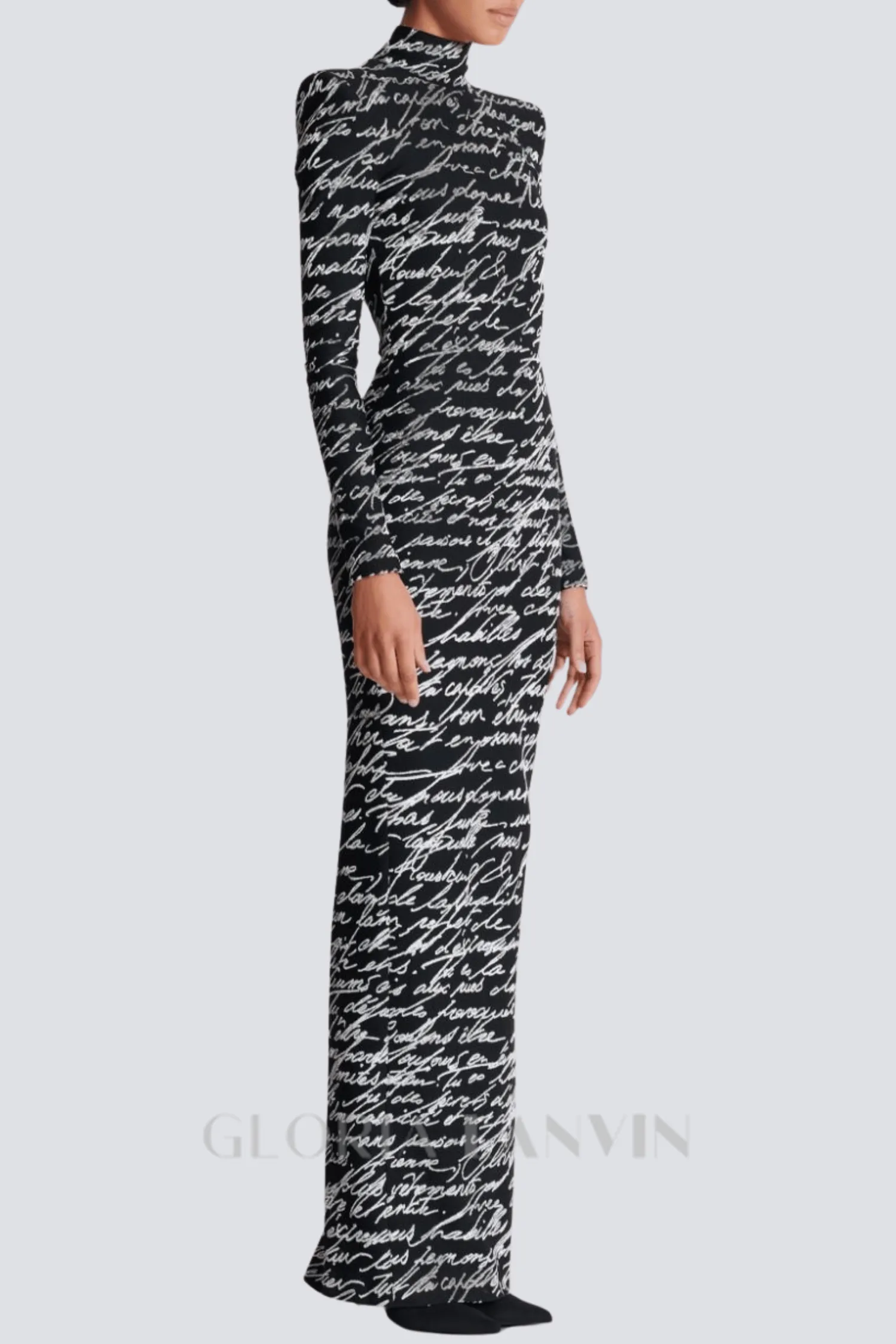Bexley Print Velvet Long Sleeve Maxi Dress Gloria Lanvin
