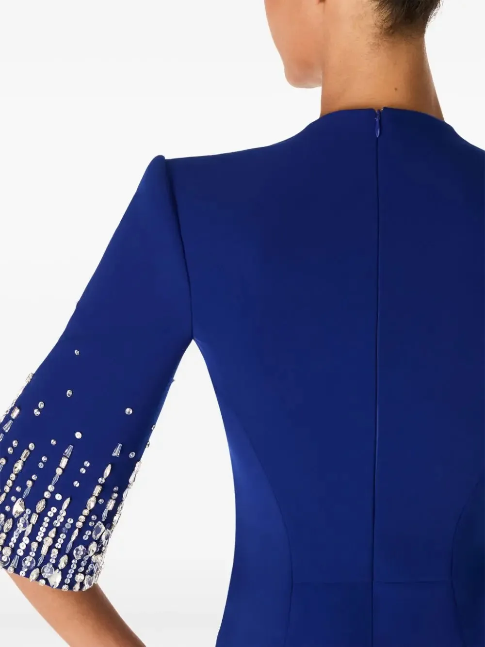 biela v-neck crystal-embellished midi dress in blue Gloria Lanvin