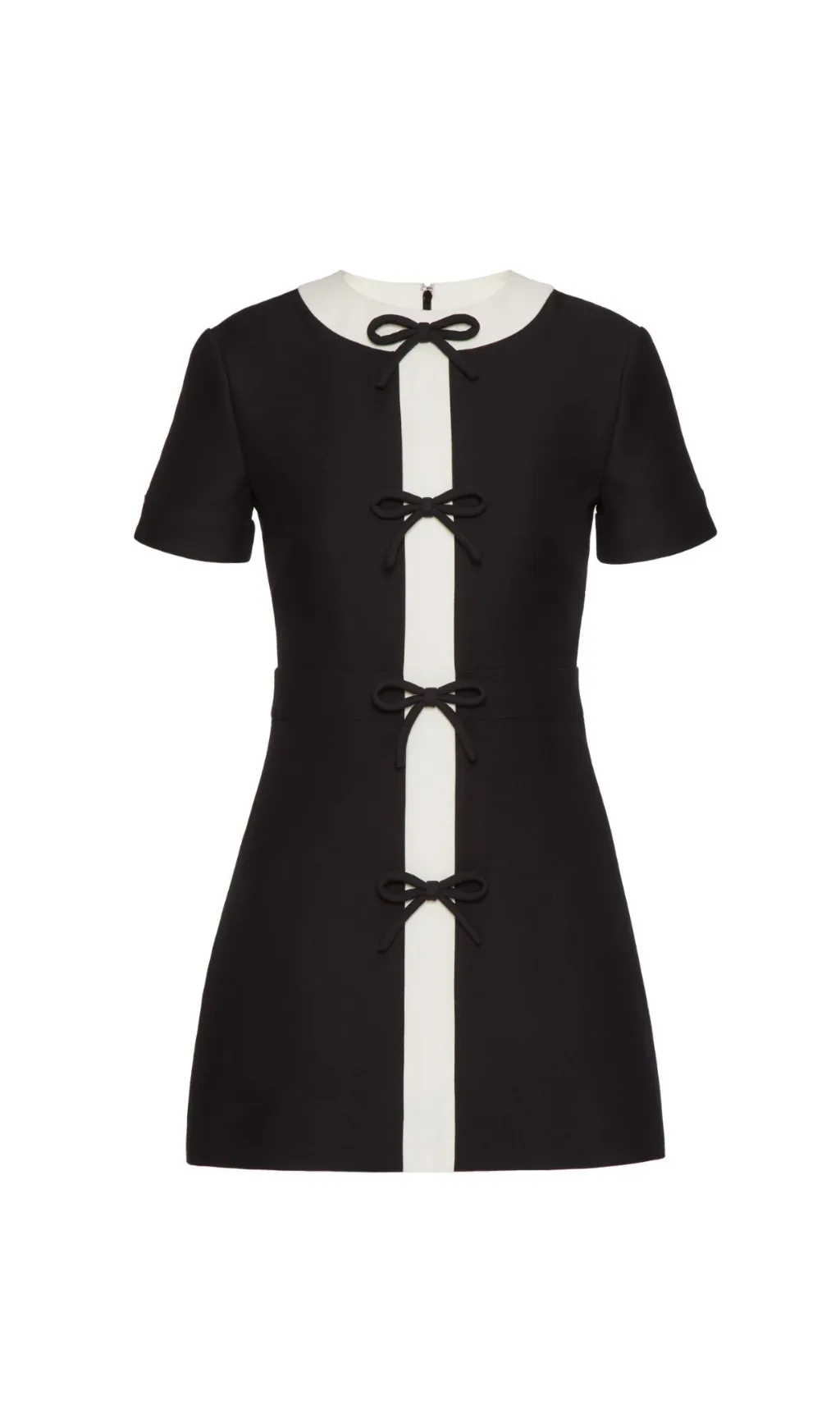 BLACK CREPE COUTURE BOW MINI DRESS Gloria Lanvin