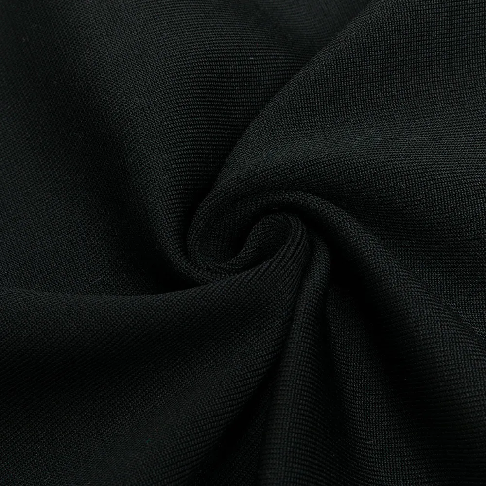 BLACK CUT OUT MESH MINI DRESS Gloria Lanvin