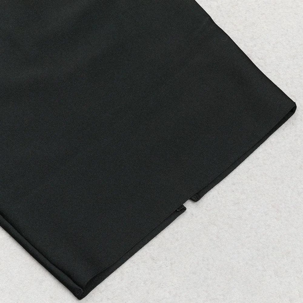 BLACK CUT OUT MESH MINI DRESS Gloria Lanvin