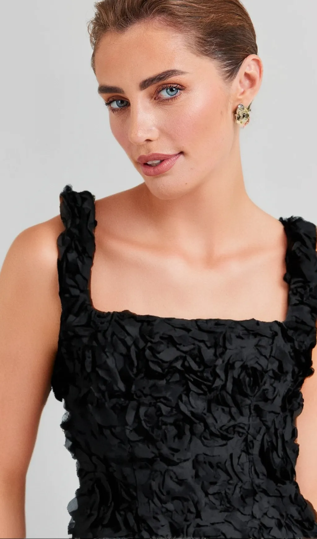BLACK FLOWER MINI DRESS Gloria Lanvin