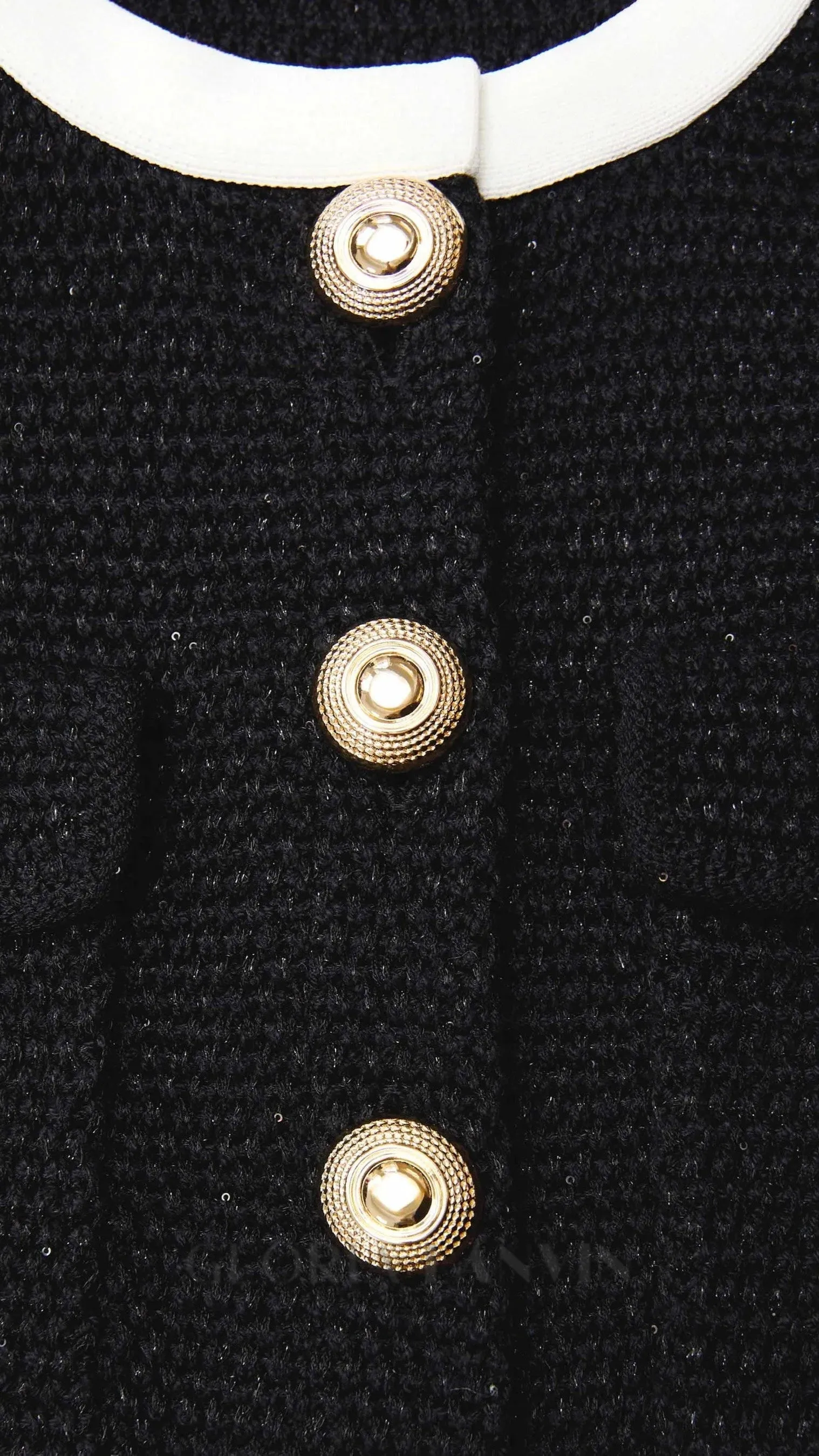 Black Knit Contrast Collar Mini Dress Gloria Lanvin