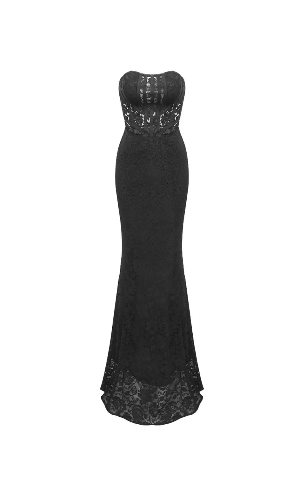 BLACK LACE DRESS WITH DENUDED SHOULDERS Gloria Lanvin