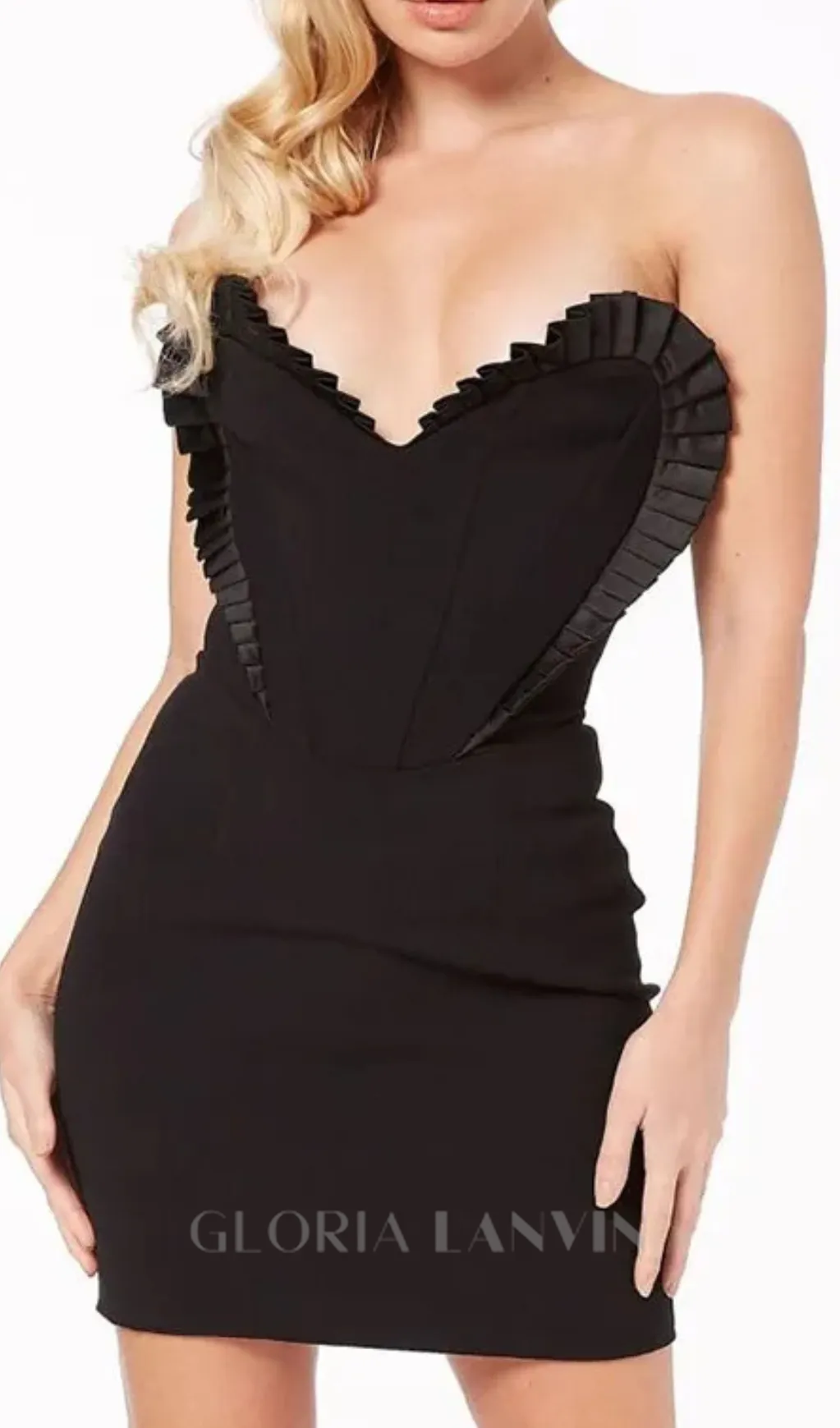 black Sleeveless Cut Out Bandage Bodycon Mini Dress Gloria Lanvin