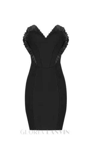 black Sleeveless Cut Out Bandage Bodycon Mini Dress Gloria Lanvin