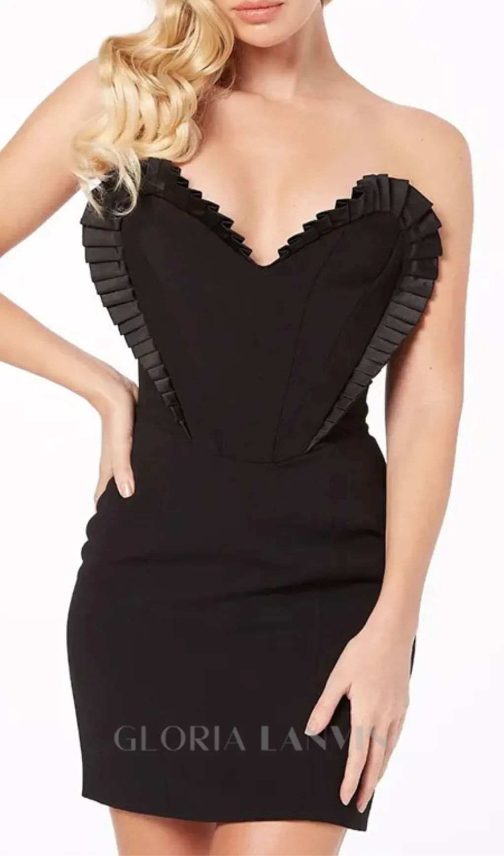 black Sleeveless Cut Out Bandage Bodycon Mini Dress Gloria Lanvin
