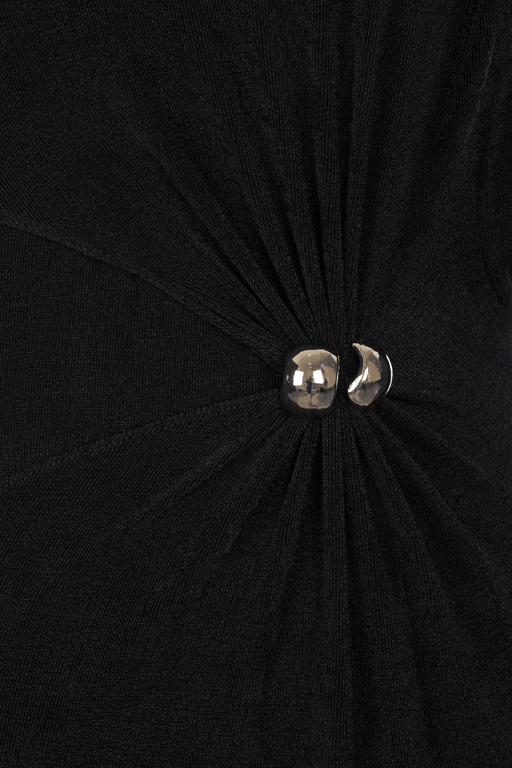 black straight boat neck knitted fabric maxi dress Gloria Lanvin