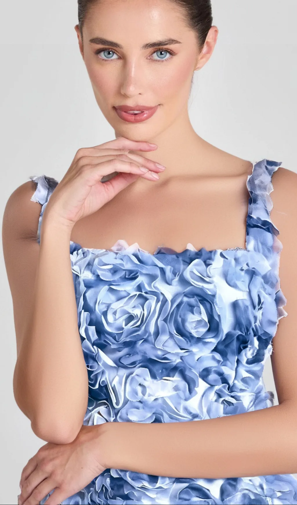 BLUE FLOWER MINI DRESS Gloria Lanvin