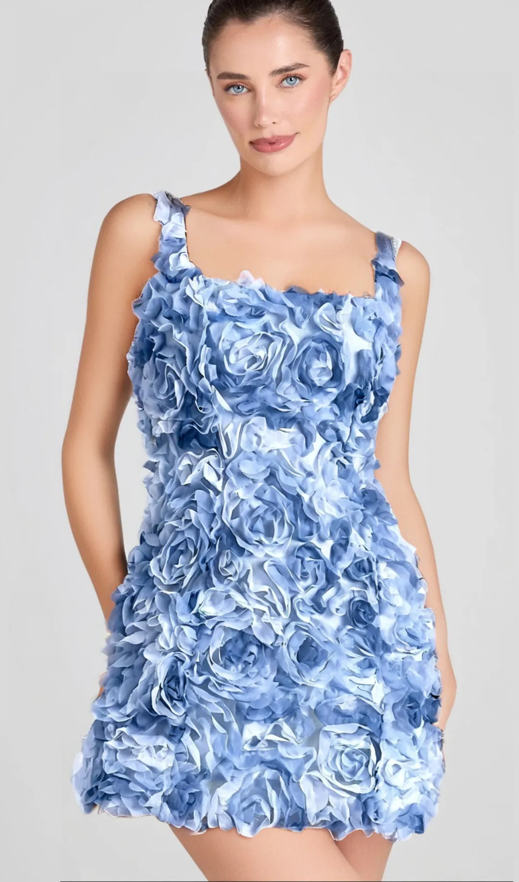 BLUE FLOWER MINI DRESS Gloria Lanvin