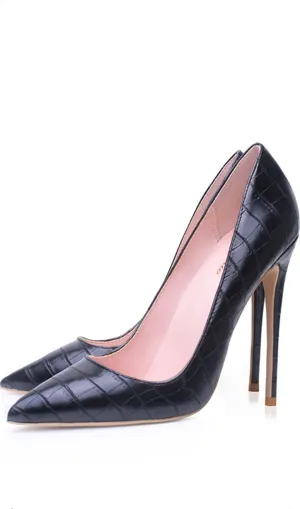 BLUE STONE PATTERN STILETTO HIGH HEELS Gloria Lanvin