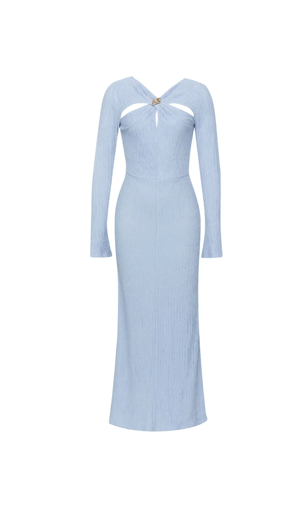BLUE V-NECK CUT OUT MAXI DRESS Gloria Lanvin