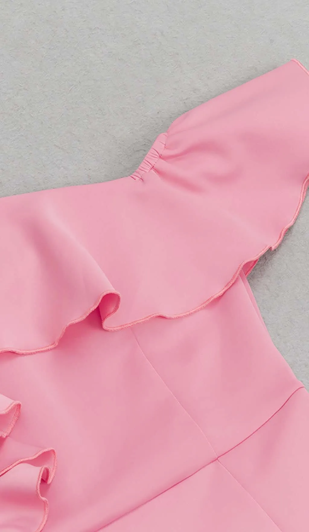 BODYCON RUFFLE MIDI DRESS IN APRICOT Gloria Lanvin