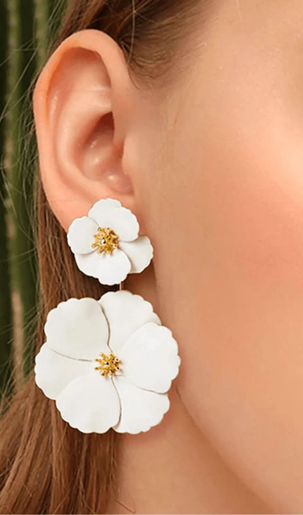 BOHEMIAN ALLOY FLOWER LONG EARRINGS Gloria Lanvin