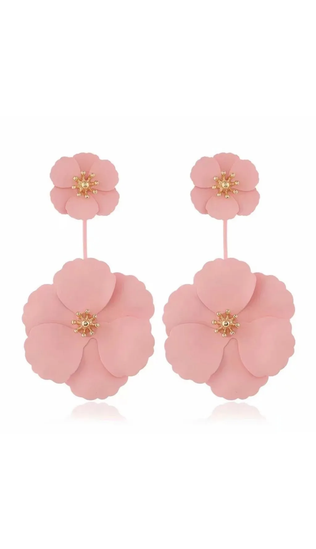 BOHEMIAN ALLOY FLOWER LONG EARRINGS Gloria Lanvin