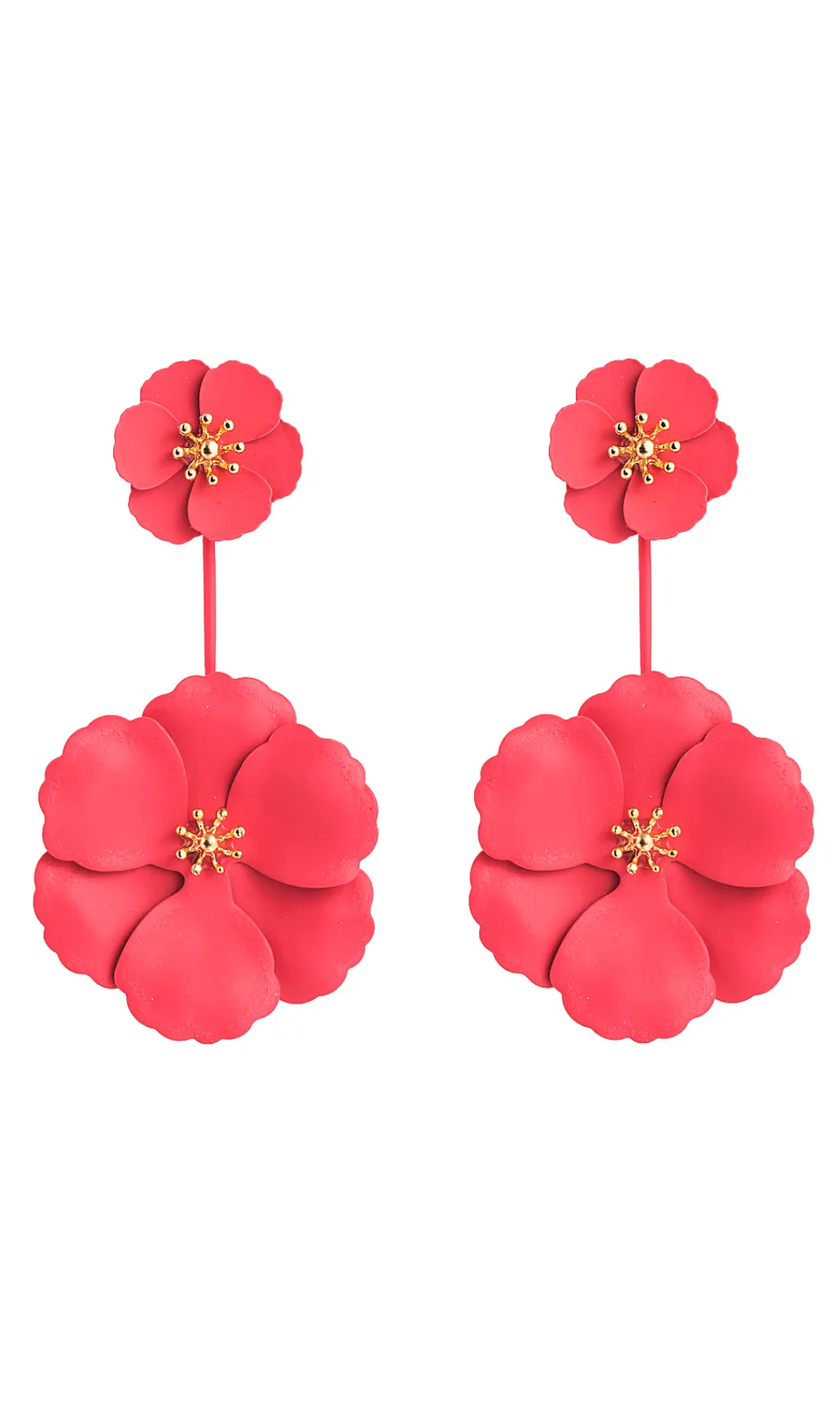BOHEMIAN ALLOY FLOWER LONG EARRINGS Gloria Lanvin