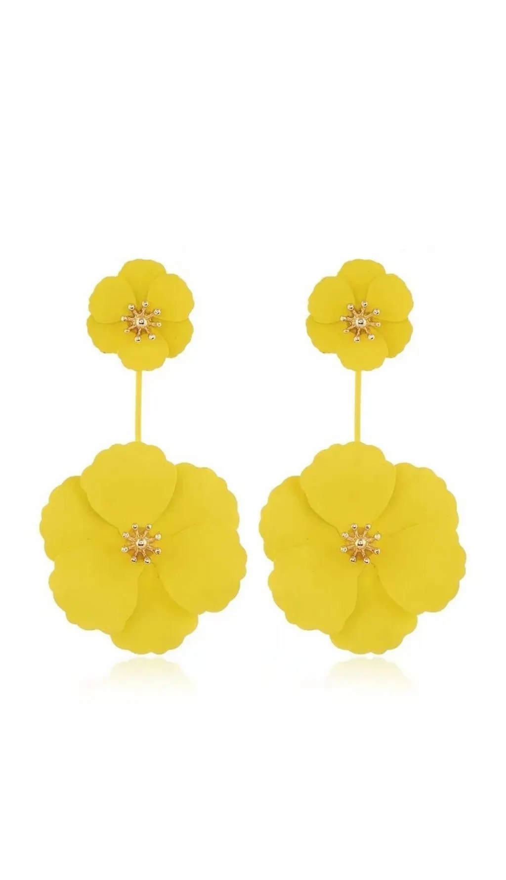 BOHEMIAN ALLOY FLOWER LONG EARRINGS Gloria Lanvin