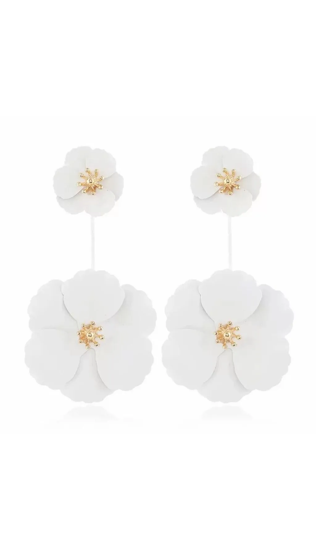 BOHEMIAN ALLOY FLOWER LONG EARRINGS Gloria Lanvin