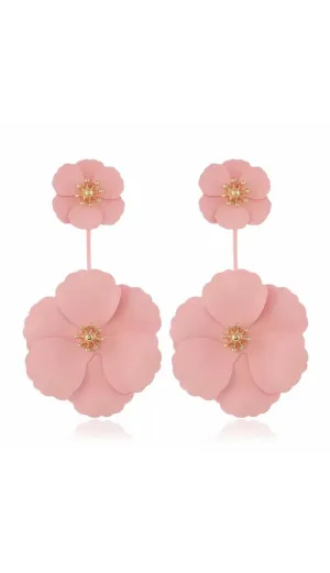 BOHEMIAN ALLOY FLOWER LONG EARRINGS Gloria Lanvin