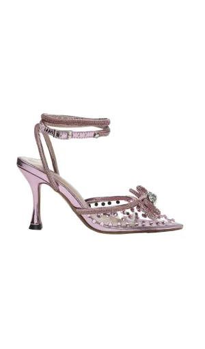 BOW EMBELLISHED HEELS IN PINK Gloria Lanvin