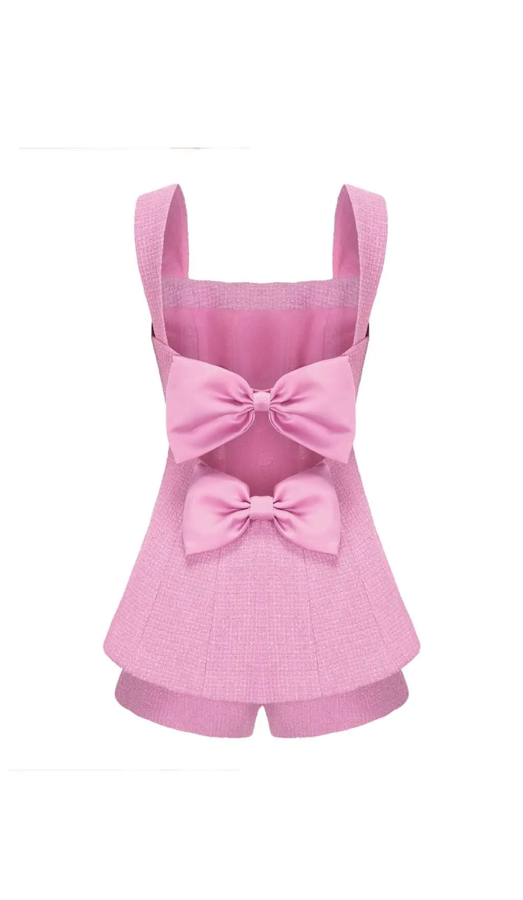 BOW-EMBELLISHEDRHINESTONE MINI DRESS IN PINK Gloria Lanvin