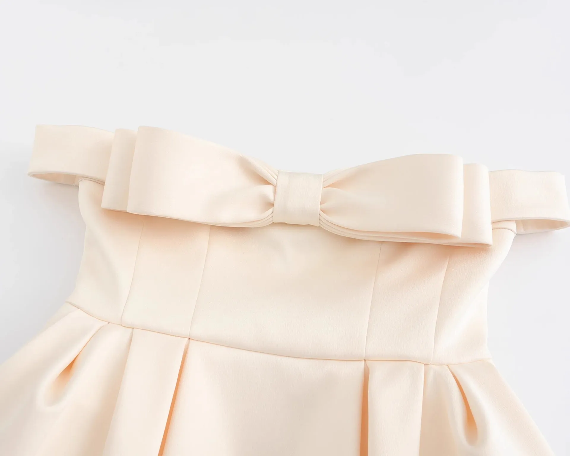 bow mini dress in beige Gloria Lanvin
