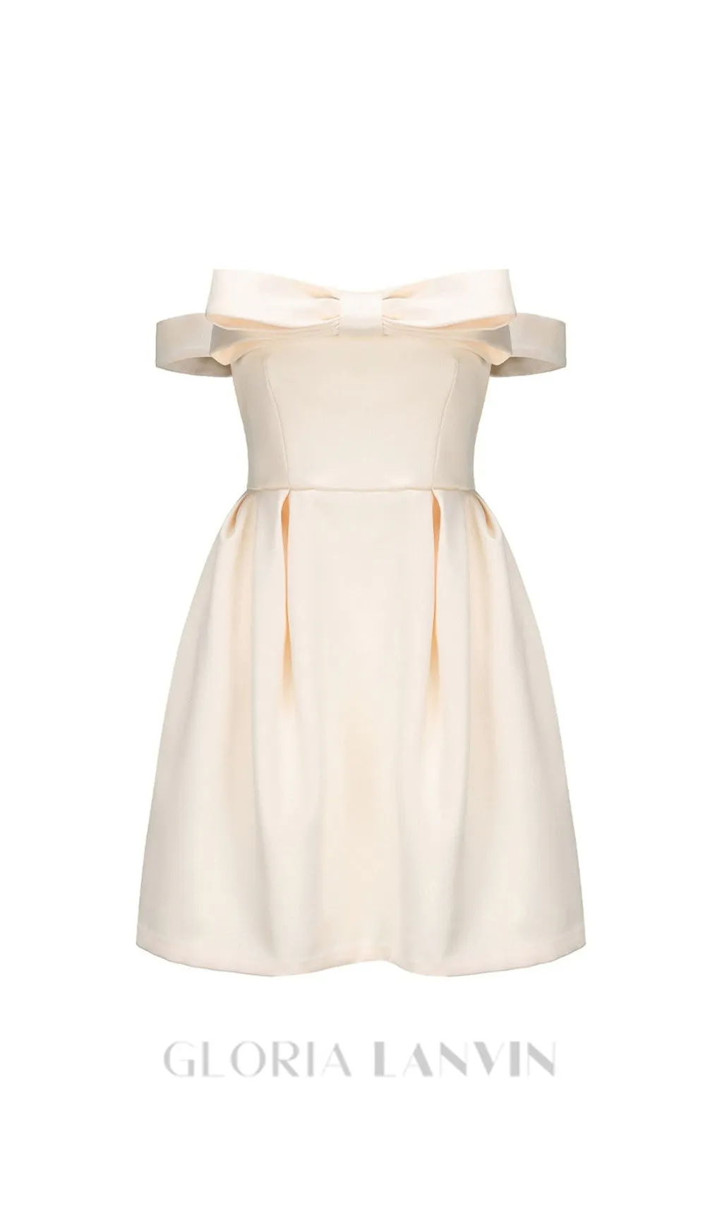 bow mini dress in beige Gloria Lanvin