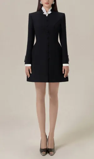 BOW TIE MINI DRESS IN BLACK Gloria Lanvin