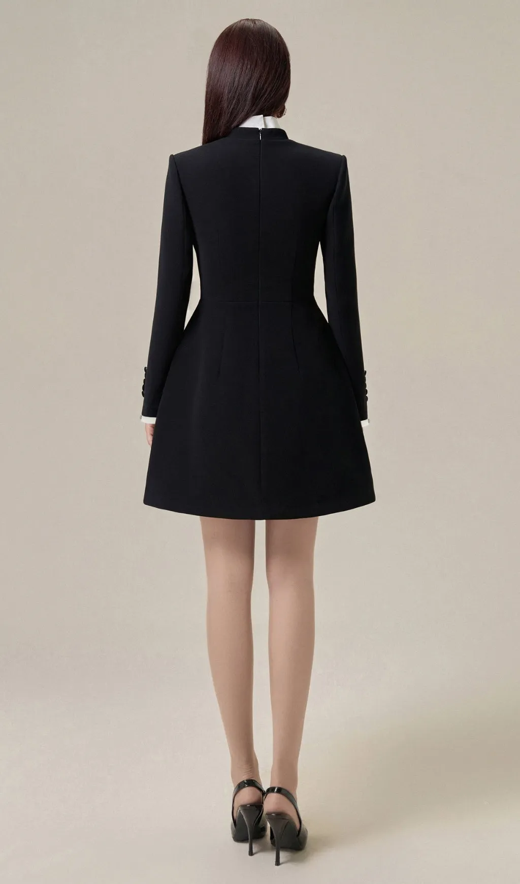 BOW TIE MINI DRESS IN BLACK Gloria Lanvin