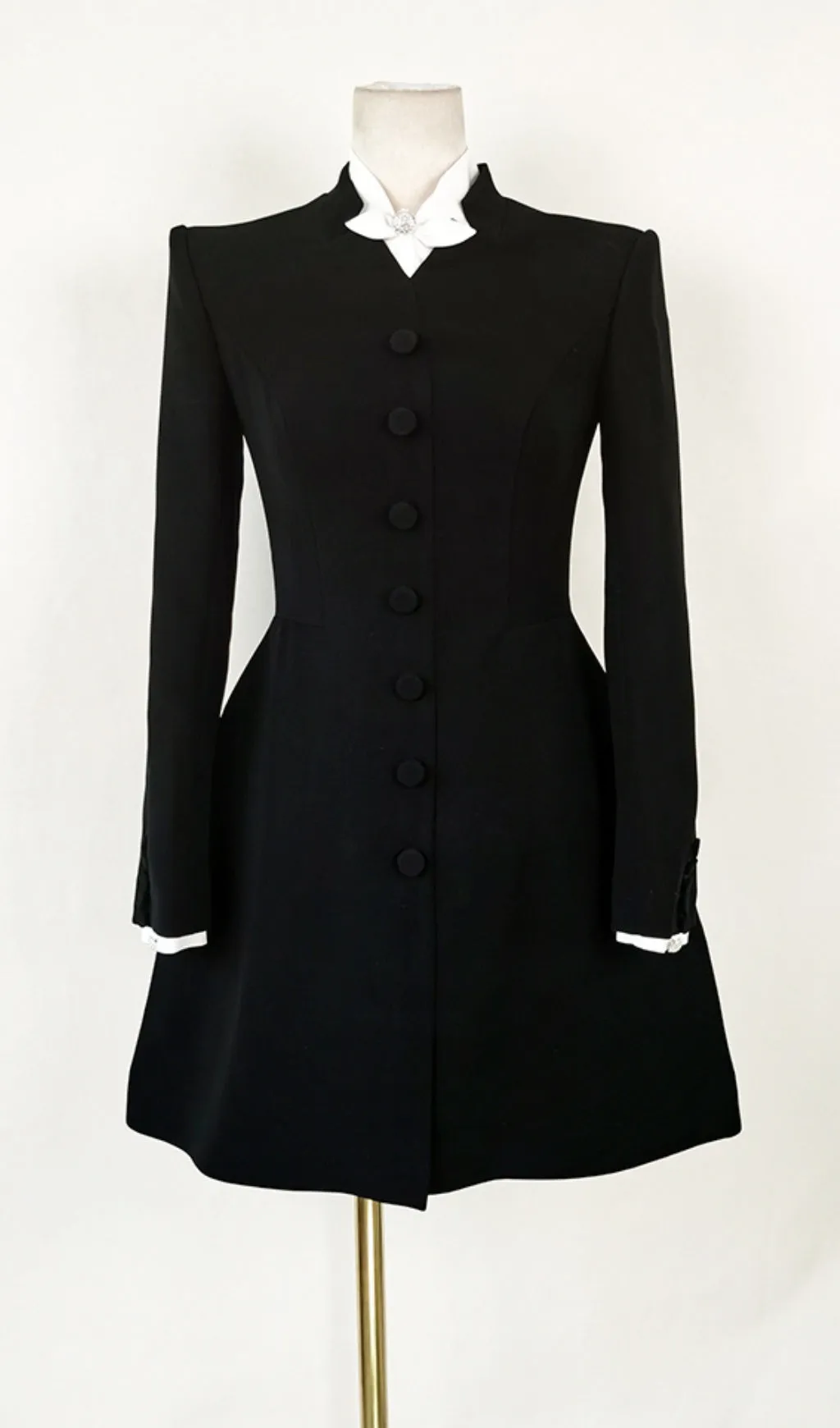 BOW TIE MINI DRESS IN BLACK Gloria Lanvin