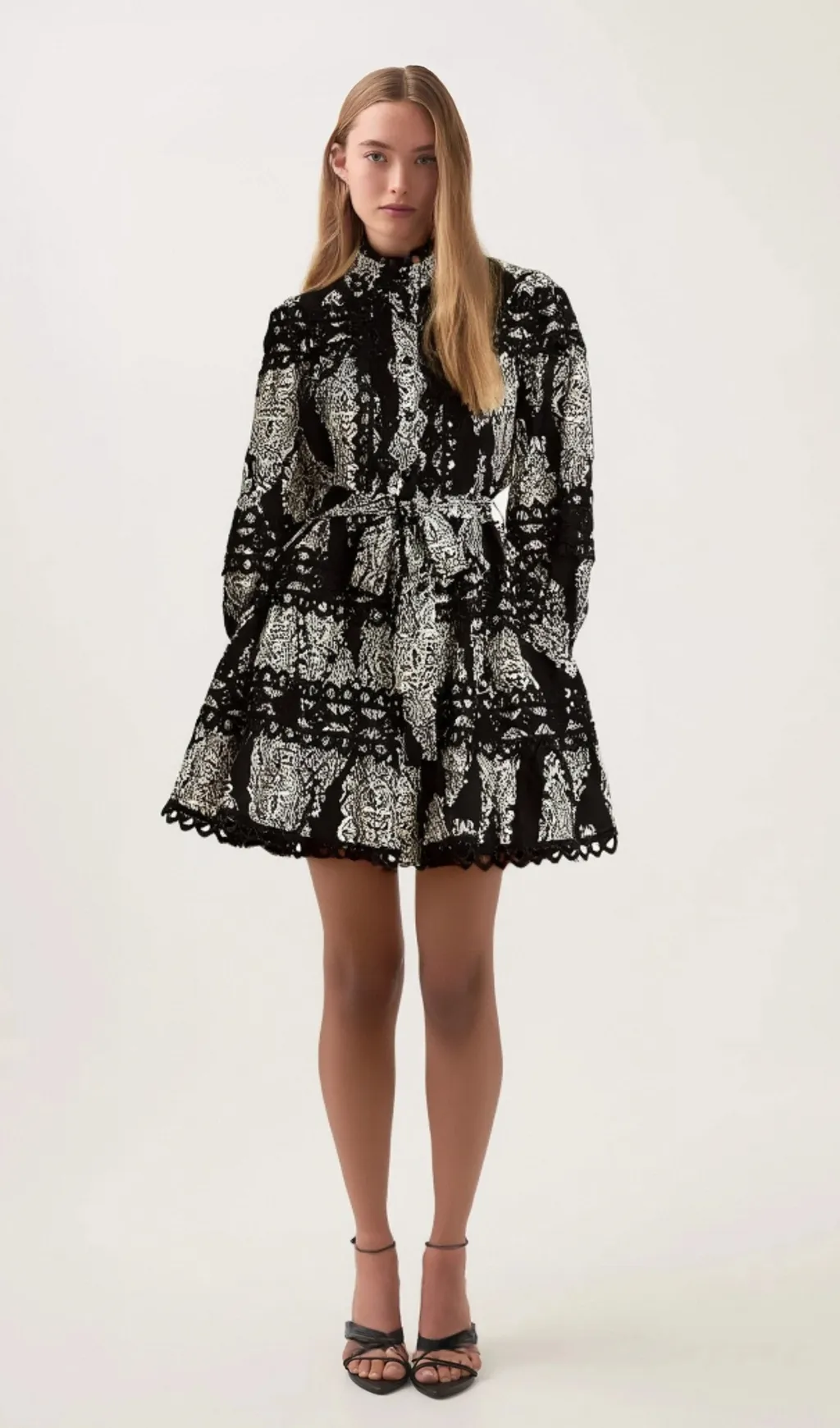 Brengre black pattern-print mini dress Gloria Lanvin