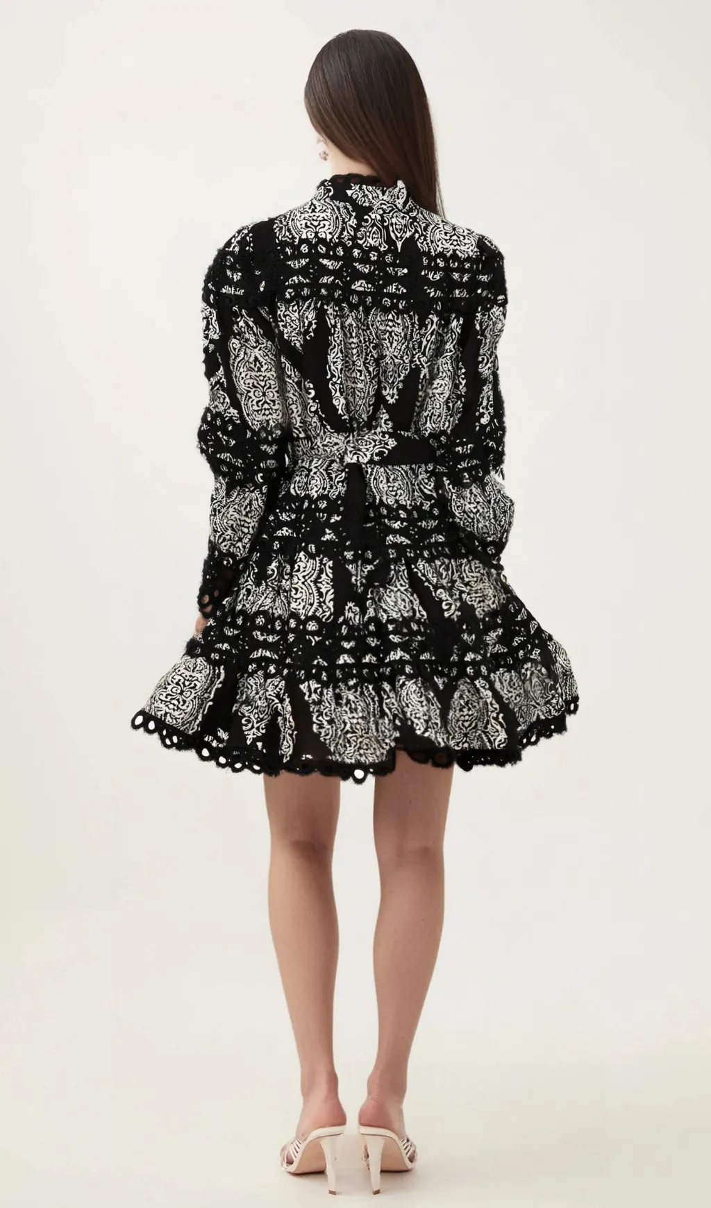 Brengre black pattern-print mini dress Gloria Lanvin