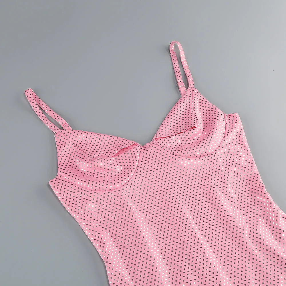 Brook crystal-embellished sleeveless mini dress in rose pink Gloria Lanvin